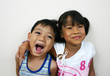 Close-up two asian kids. Close-up two asian kids.