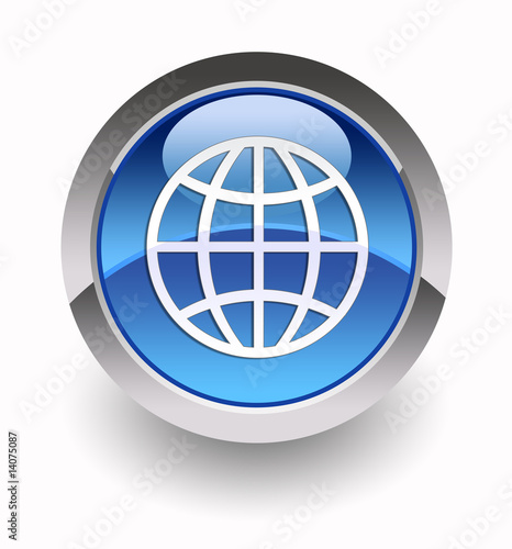 Illustration: World glossy icon World glossy icon