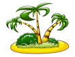 island with three palms