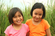 Two kids having good time.