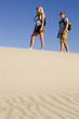 Hikers on a Sand Dune