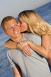 Young lovers on the beach