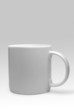White mug isolated with clipping path - vertical