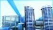 Ville 3D bleue