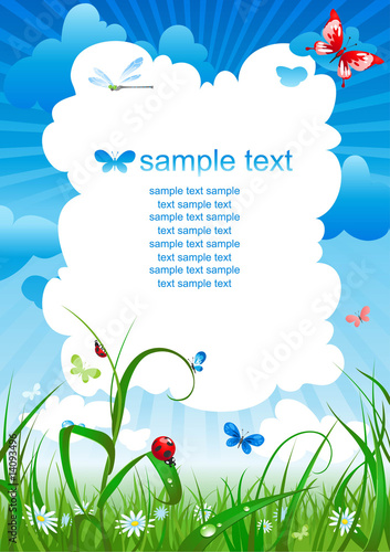 Vektor: summer meadow background summer meadow background