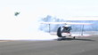 Biplane Spinning with Smoke