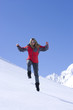Frau, Winter, Berge