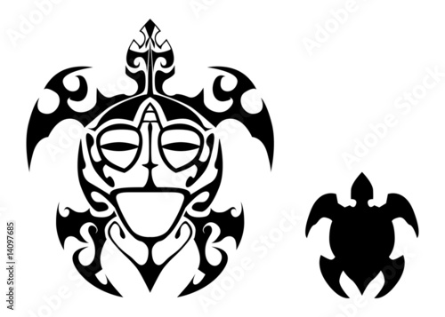 Vector: Tortue maori Tortue maori
