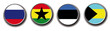 set of 4 national flag vector icons