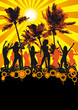Orange Retro Beach Party