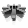 computer servers in ring isolated on a white