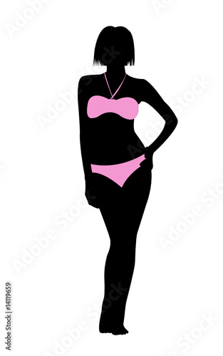 Bikini Girl Silhouette on Silhouette Girl Bikini By Didem Hizar  Royalty Free Vectors  14119659