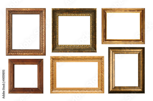 Antique Picture Frames on Photo  Genuinly Antique Frames Isolated On White     Barbara Helgason