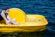 yellow paddleboat yellow paddleboat