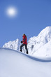 schneeschuhwanderung, oetztal, tirol, oestereich, gegenlicht