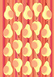 Pastel reto background with pears