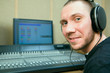 man in the music studio