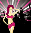 The beautiful girl
