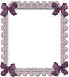 dentelle rose et noeuds