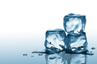 three ice cubes