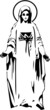 the vector Virgin Mary statue silhouette the vector Virgin Mary statue silhouette