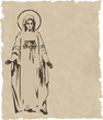 the vector Virgin Mary statue silhouette