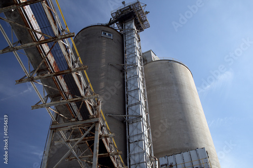 Photo: silos at a flour mill silos at a flour mill