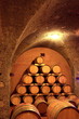 Weinkeller, Eichenfässer, Barrique, Rotwein, Toskana. Italien