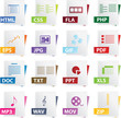 Vektor: Document icon in different colors Document icon in different colors