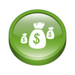 3D Money Bags Sign Icon Button