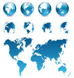 Vector Globe and Map of the World [set 1]