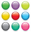 set of realistic, dimensional, colorful, vector spheres