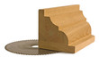 wood billet for furniture with saw-blade