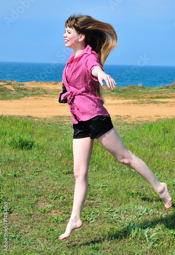 Photo: she is young, free, happy, she rushing towards her destiny she is young, free, happy, she rushing towards her destiny