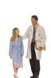 Doctor with girl, cut out