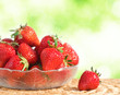 Erdbeeren in Glassschale Erdbeeren in Glassschale