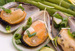 Muscheln mit Spargel