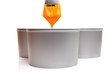 Photo: trowel in printing ink can trowel in printing ink can