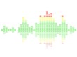 Illustration showing an equalizer on a white background