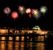 The night view of the beautiful Prague City