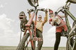 two cyclists