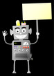 Robot black background