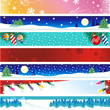 Seven Christmas, winter or New Year banners Seven Christmas, winter or New Year banners