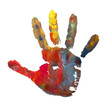 color painted hand mark 1