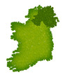 isolated shamrock clover ireland map