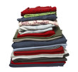 stack of clothing shirts