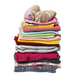 stack of clothing shirts