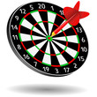 Vektor: Dartscheibe 3D Dartscheibe 3D