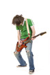 headbanging guitarist playing his guitar headbanging guitarist playing his guitar