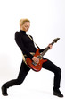 passionate girl guitar player
